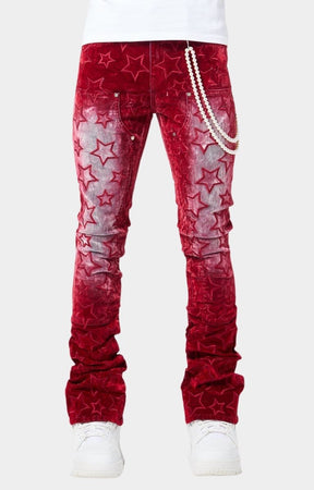 Guapi Velvet Red Stars Denim