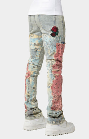 Guapi Vintage Distressed Rose Denim