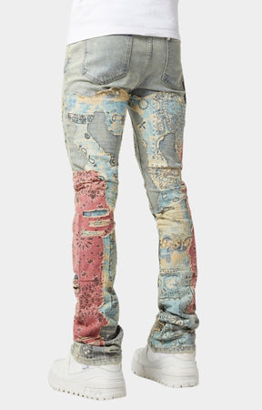 Guapi Vintage Distressed Rose Denim