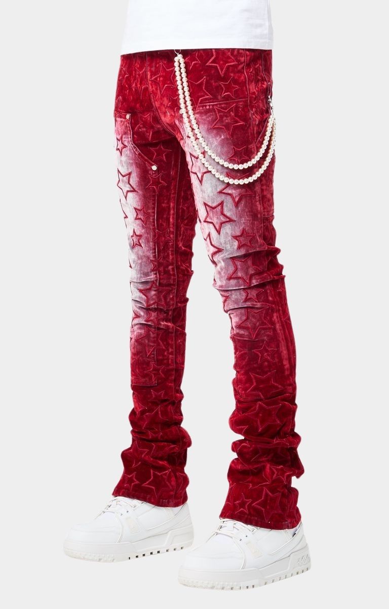 Guapi Velvet Red Stars Denim