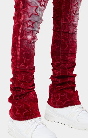 Guapi Velvet Red Stars Denim