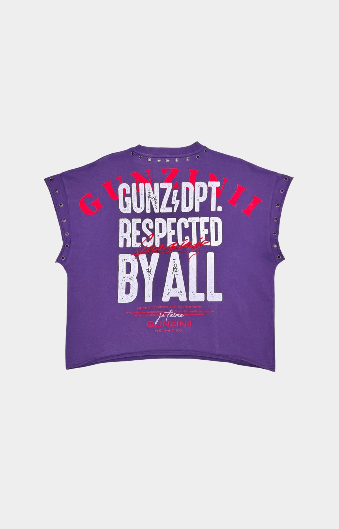 Gunzinii GUNZ & DEPT Sleeveless Premium T-Shirt - Purple