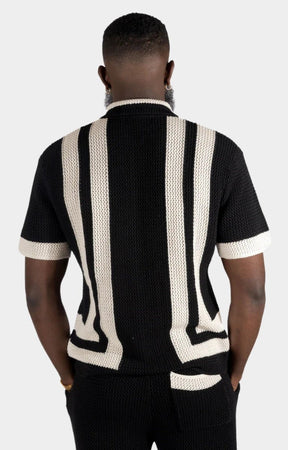 Frost Prato Crochet Shirt - Black