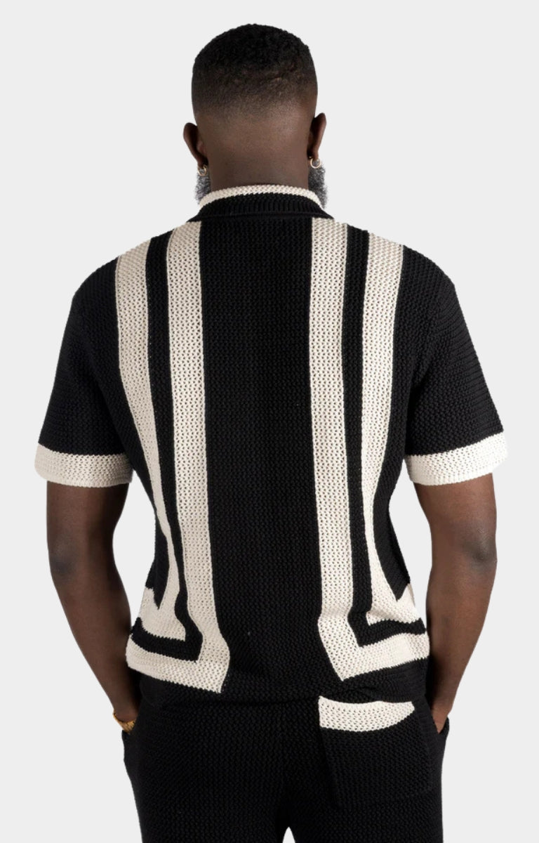 Prato Crochet Shirt - Black
