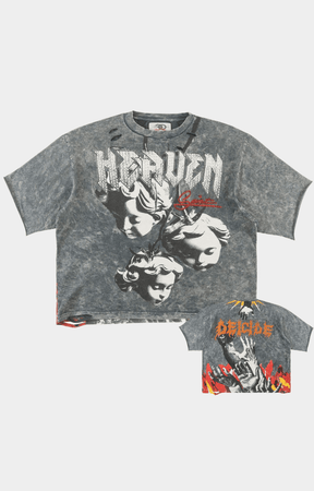 Frost Heaven Sent Crop Tee - Grey