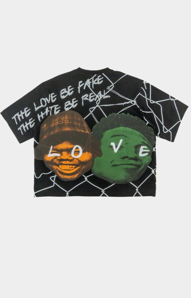 Frost Crew Love Box Tee - Rhinestone Black