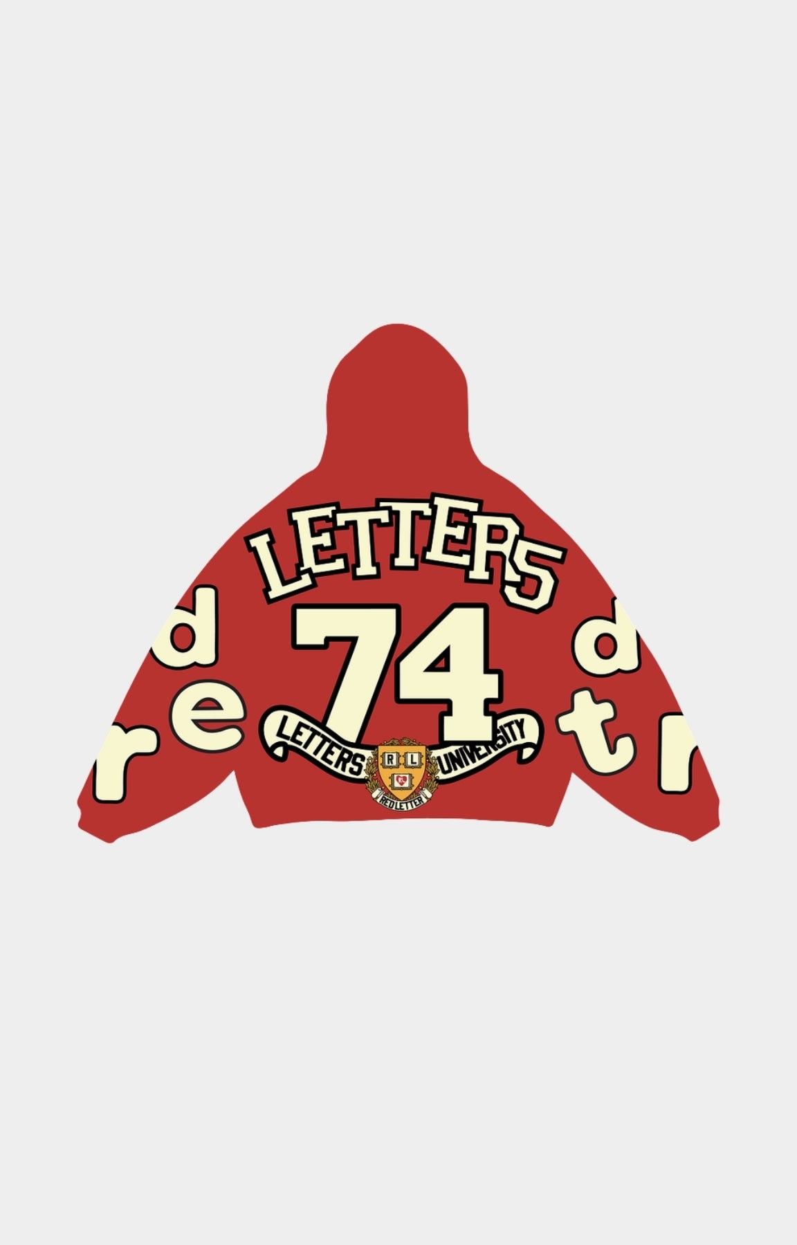 Red Letters Uni Scattered Zip Up - Red