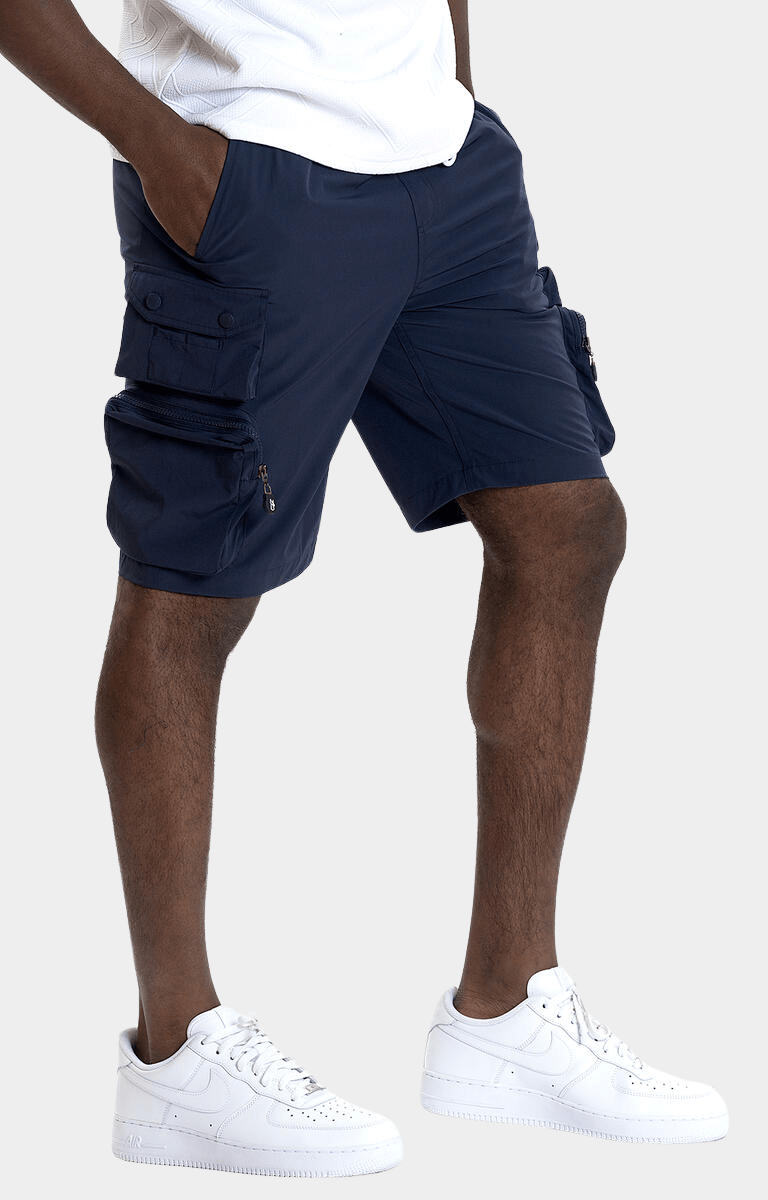 Makobi Colton Nylon Cargo Shorts - Navy