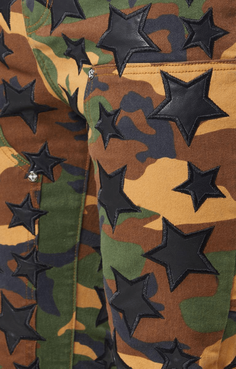 Guapi Camo Stars Denim Pants