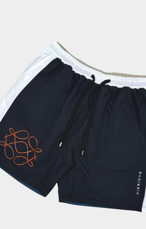 Vie Riche Reversible Icon Shirt & Shorts Set - Black/Navy