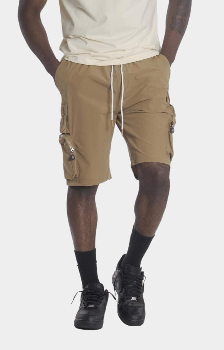 Makobi Colton Nylon Cargo Shorts - Mocha