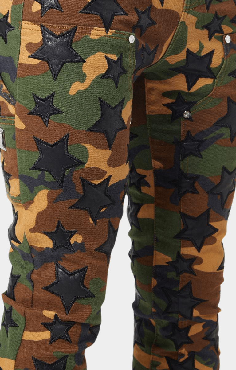 Guapi Camo Stars Denim Pants