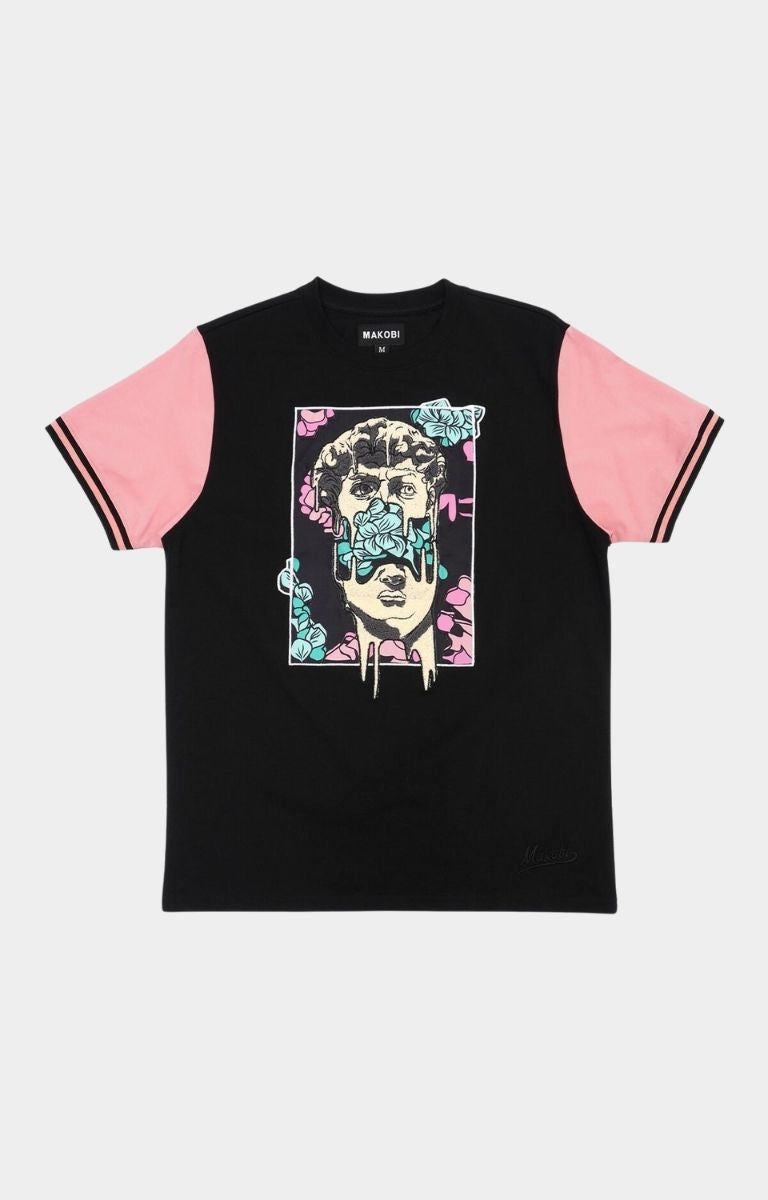 Makobi David Tee - Black/Salmon