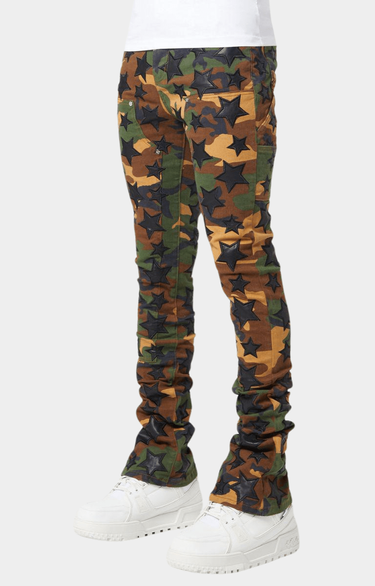 Guapi Camo Stars Denim Pants