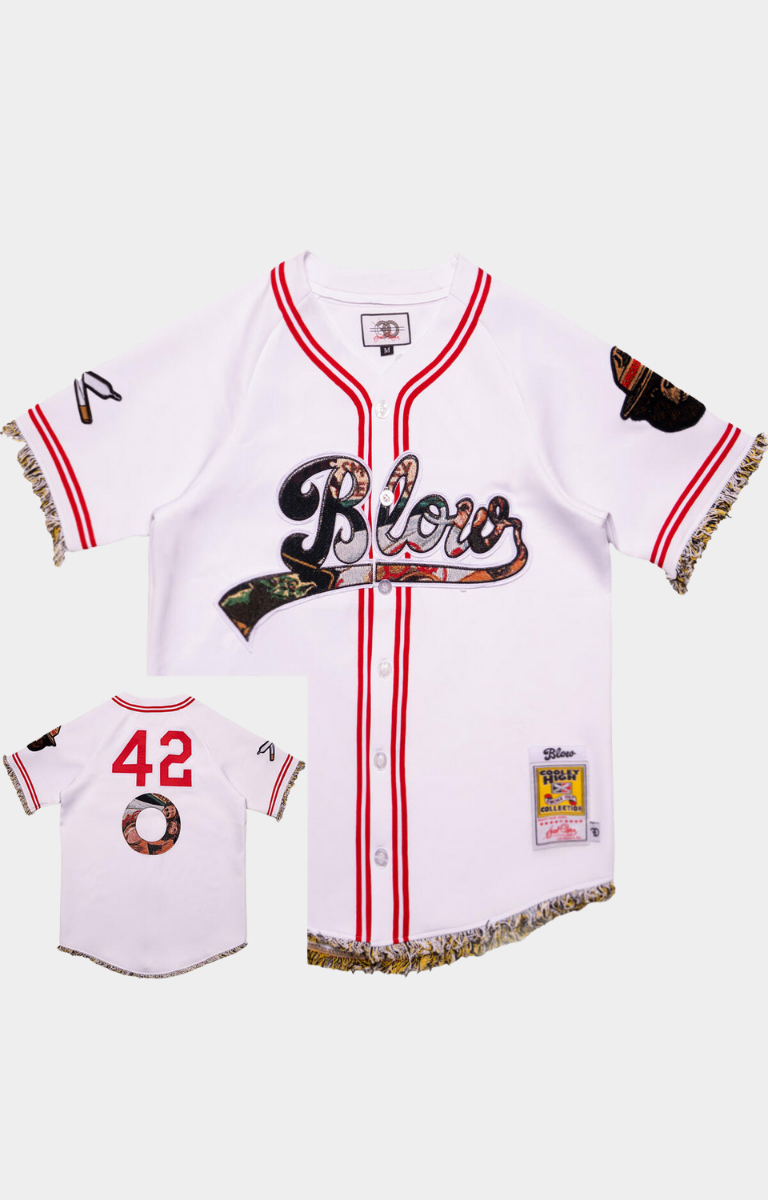 FROST BLOW POLY BASEBALL JERSEY - WHITE