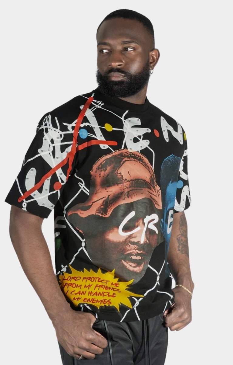 Frost Crew Love Box Tee - Rhinestone Black