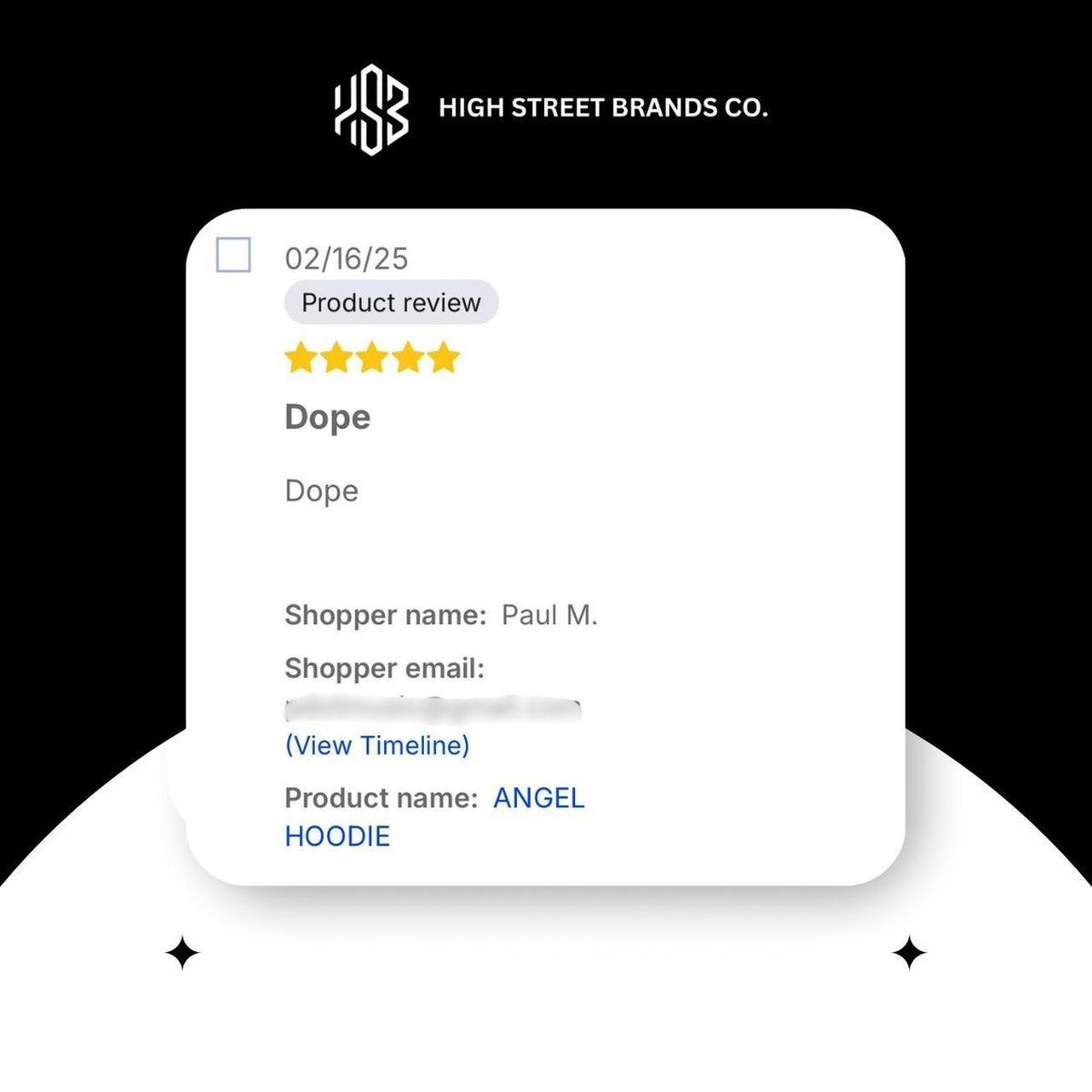 5-star rating for High Street Brands Co.