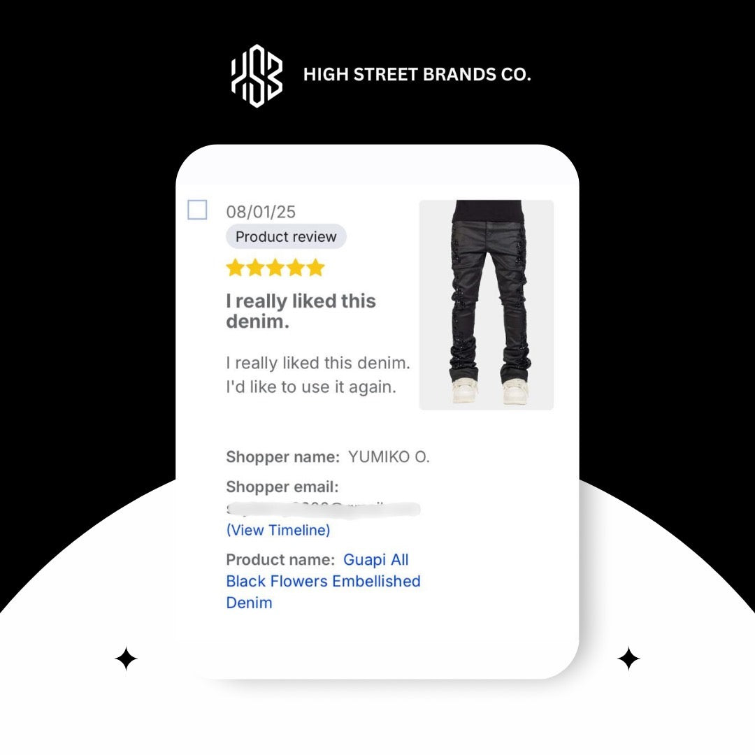Real customer review with Guapi embellished jeans in black