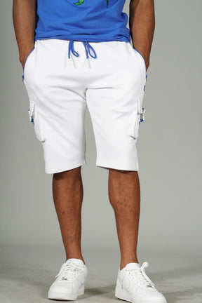 Makobi Tech Fleece Cargo Shorts - White