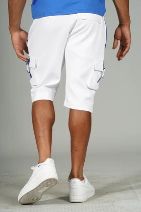 Makobi Tech Fleece Cargo Shorts - White