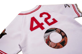 FROST BLOW POLY BASEBALL JERSEY - WHITE