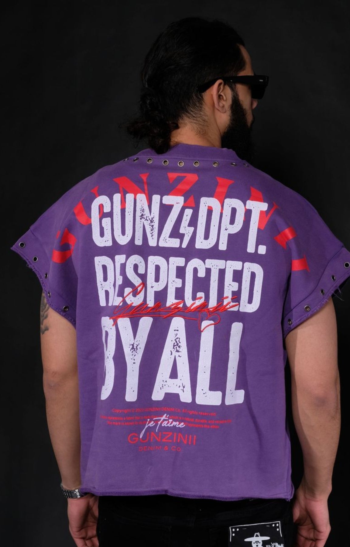 Gunzinii GUNZ & DEPT Sleeveless Premium T-Shirt - Purple