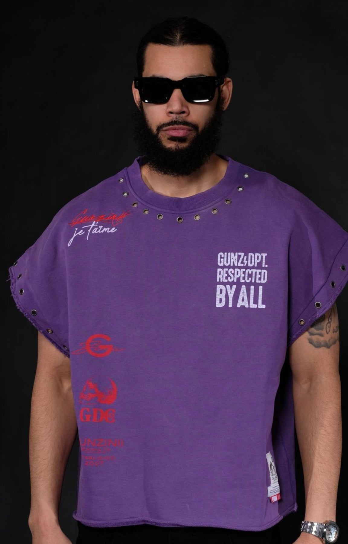 Gunzinii GUNZ & DEPT Sleeveless Premium T-Shirt - Purple