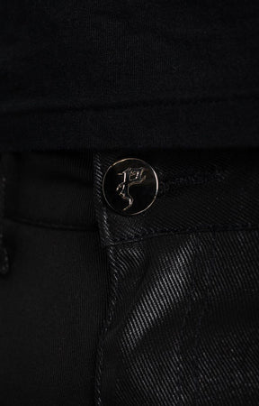 KHAKI BLACK SPLIT DENIM