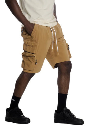 Makobi Colton Nylon Cargo Shorts - Mocha