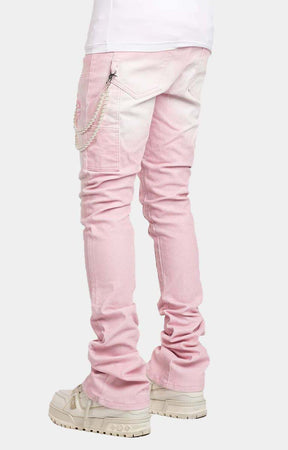 Guapi Velvet Pink Carpenter Stacked Denim