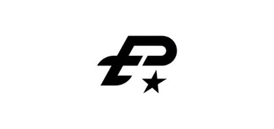 Pltx logo with star in black with white background