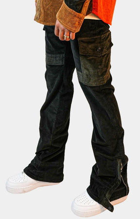 CORDUROY CONVERTIBLE STACKED PANTS