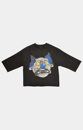 MILKY WAY Crop T-Shirt - BLACK
