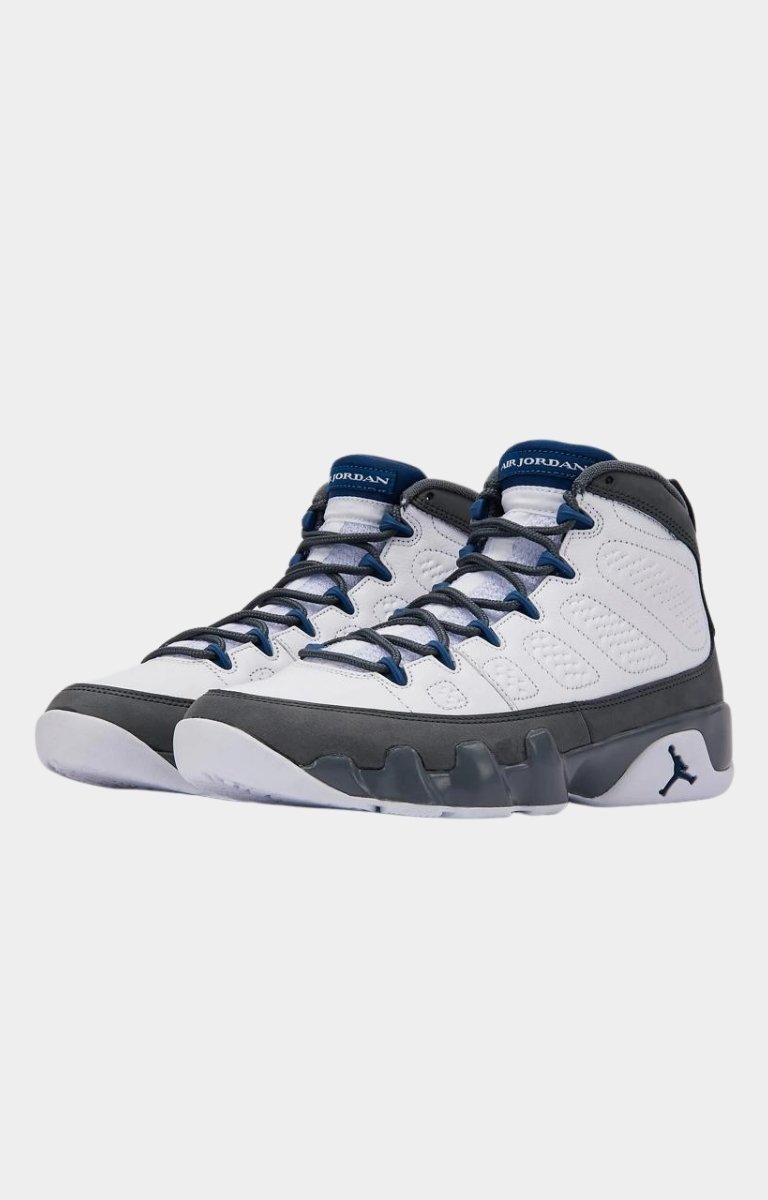 French Blue Jordan branding detail on Air Jordan 9.