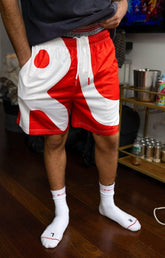 Red Letters Big RL Mesh Shorts – Red & White | Premium 220GSM Streetwear