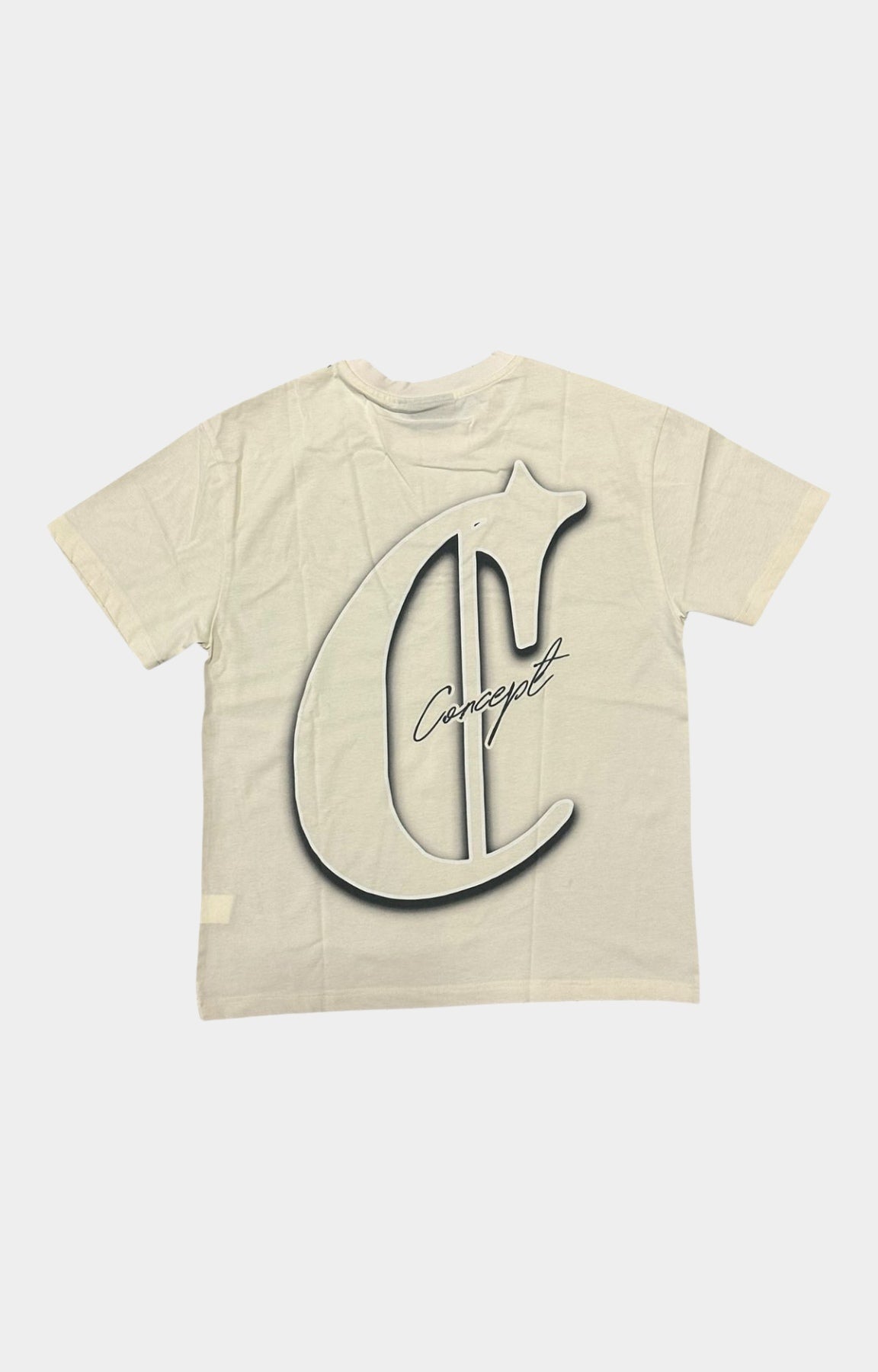 Concept Carnival Tee Cream – Close-Up Graphic Design Detail.