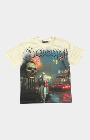 Concept Carnival Tee Cream – Front View Streetwear T-Shirt.