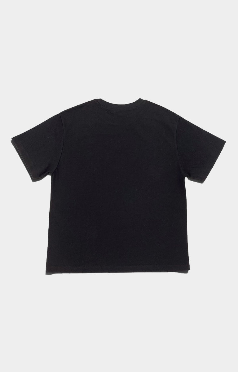 Concept LA Cherub 2 Graphic T-Shirt in Black/Red featuring oversized cherub artwork, red and black cloud graphics, large CONCEPT LA lettering, and a relaxed streetwear fit.