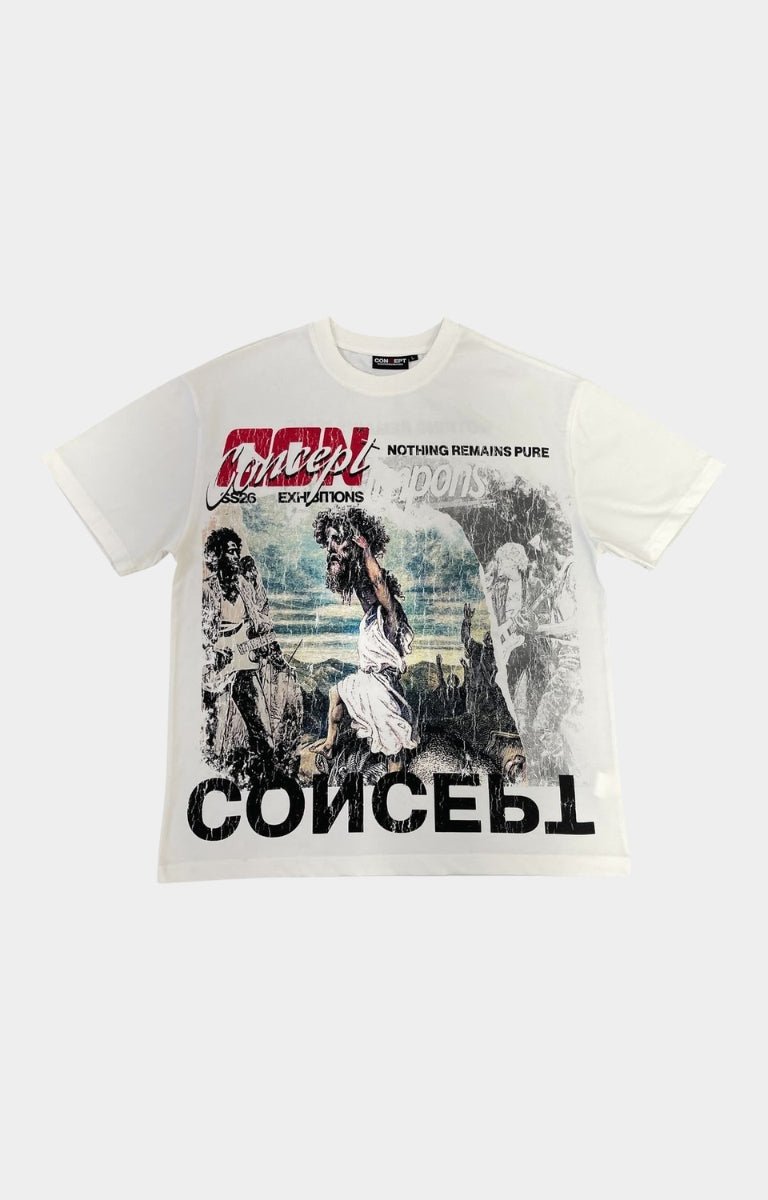 CONCEPT LA Pure 23 Tee White front graphic view.