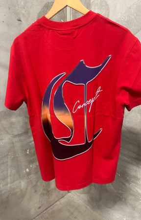 Concept Star Light Tee Red – Streetwear Graphic T-Shirt Cosmic Theme with Concept Logo at the back.