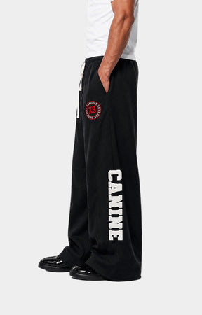 Side profile of Corrupt K9 Wide Leg Heavyweight Sweatpants.