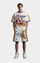 Corrupt K9 BAD Heavyweight Graphic Shirt and Shorts Set front view