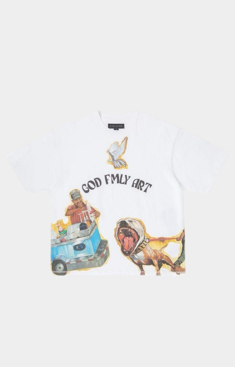 GFA Manasseh Doves Fly Knit Cropped Oversized Tee – White
