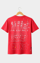 DRY ROT Dirty Silo red tee featuring large illustrated back graphic.