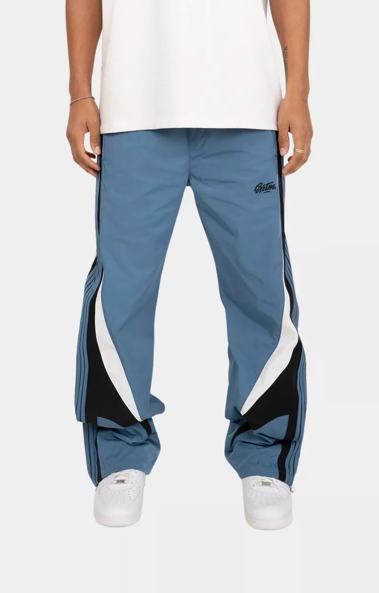 EPTM Baladin Pants Denim Blue front view relaxed fit streetwear pants.