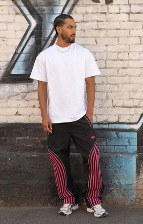 EPTM Flasher Reflective Track Pants - Black/Pink