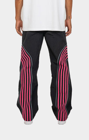 EPTM Flasher Reflective Track Pants - Black/Pink