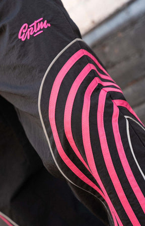 EPTM Flasher Reflective Track Pants - Black/Pink