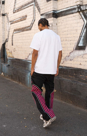 EPTM Flasher Reflective Track Pants - Black/Pink