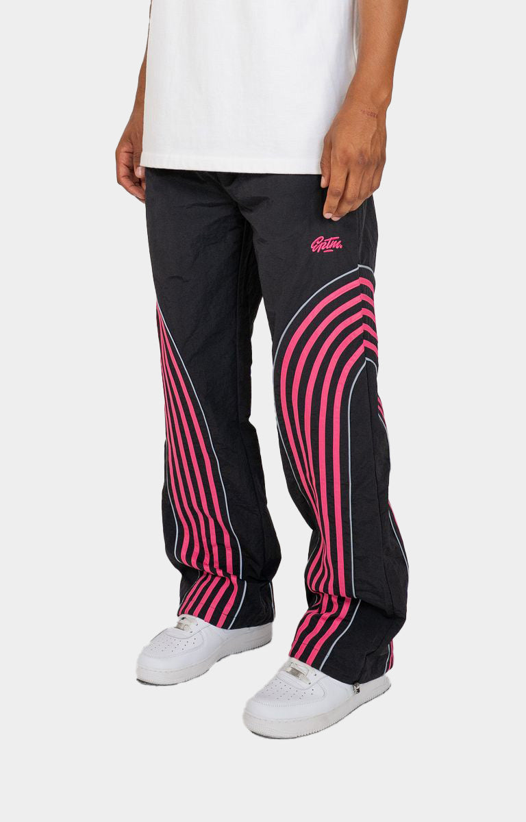 EPTM Flasher Reflective Track Pants - Black/Pink